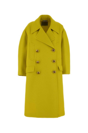 Жовте вовняне пальто BALENCIAGA (872232TUU16)