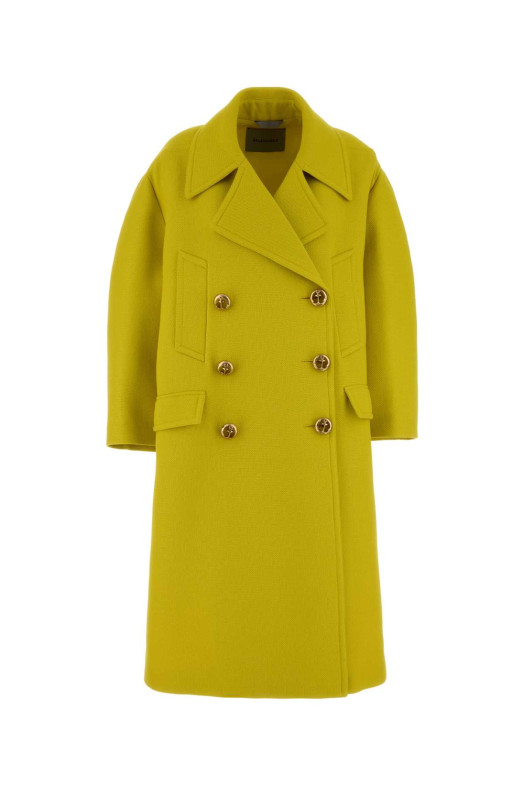 Желтое шерстяное пальто BALENCIAGA (872232TUU16)