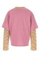 Dark pink linen bend t-shirt MARNI (HUMU0365QXUTL015)