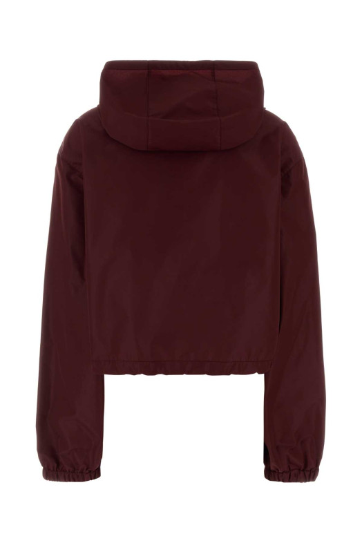 Бордовая ветровка из полиэстера MIU MIU (ML1054SOOO13MF)