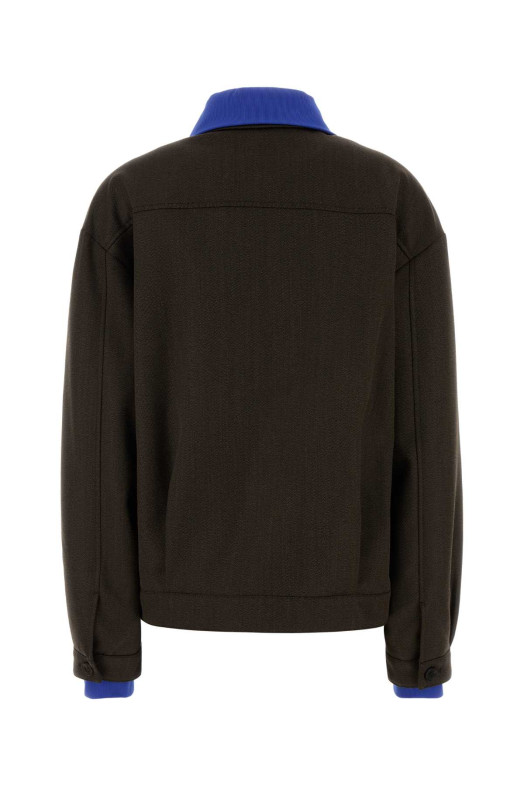 Темно-коричневый шерстяной пиджак MIU MIU (ML1418SOOO180R)