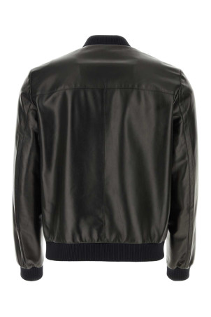 Black nappa leather reversible bomber jacket Black PRADA (UPW280SOOO038)