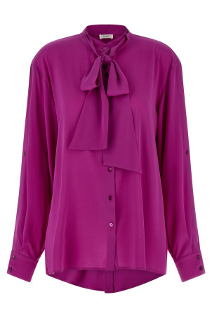 Сорочка з крепу-де-шин у фуксії DI.LA3 PARI' C69FUXIA