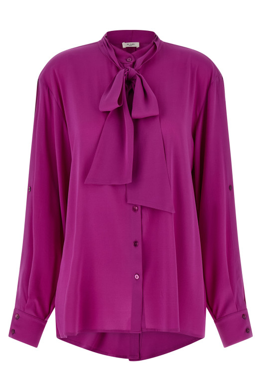 Рубашка из крепдешана цвета фуксии DI.LA3 PARI' C69FUXIA