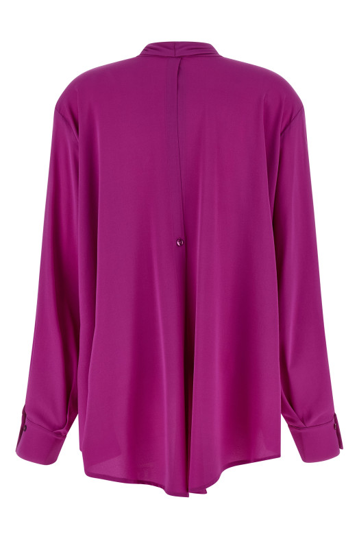 Рубашка из крепдешана цвета фуксии DI.LA3 PARI' C69FUXIA