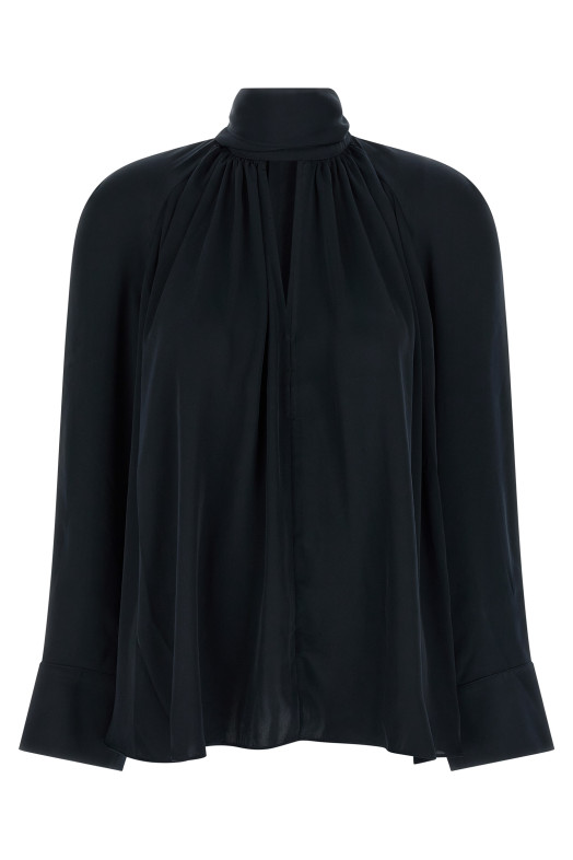 Блузка «Satin Bow», синяя 11511023182318