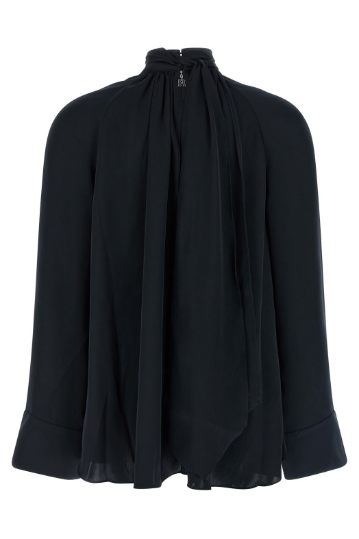 Блузка «Satin Bow», синяя 11511023182318