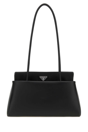 Чорна шкіряна сумка через плече середнього розміру Prada Passage, чорна, PRADA (1BA495VOPO2G52)