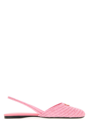 Pink raffia ballerinas PRADA (1F370OF0052ACS)
