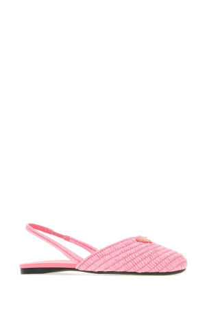 Pink raffia ballerinas PRADA (1F370OF0052ACS)
