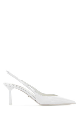 White leather pumps Black PRADA (1I447OFB075069)