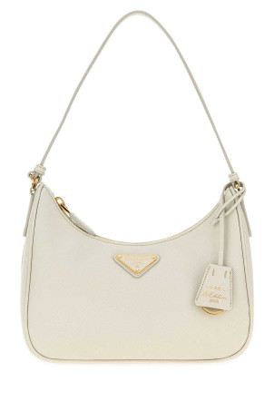 Шкіряна сумка через плече Prada Re-Edition 2005 кольору «крейдяний» від PRADA (1N204WNZV)