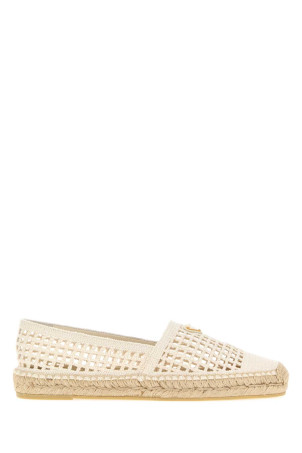 Ivory crochet espadrilles PRADA (1S388OF0202F46)
