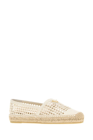 Ivory crochet espadrilles PRADA (1S388OF0202F46)
