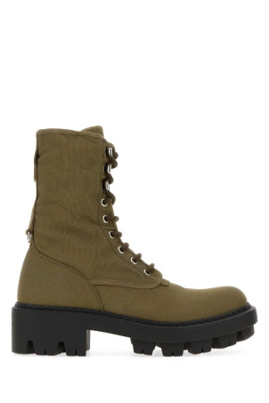 Olive green canvas boots PRADA (1U476OF055010)