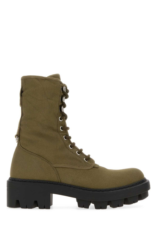 Olive green canvas boots PRADA (1U476OF055010)