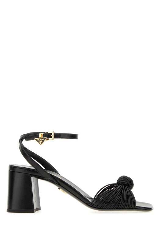 Черные кожаные сандалии PRADA (1X424OF065011)