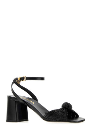 Чорні шкіряні сандалі PRADA (1X424OF065011)