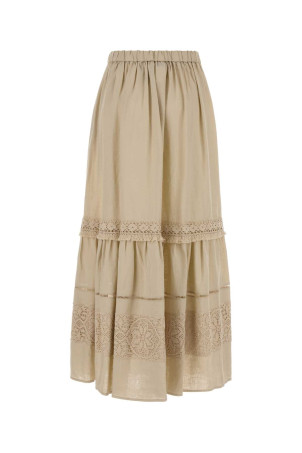 Бежева лляна спідниця Pallore, чорна, WEEKEND (2615101023600) WEEKEND MAX MARA