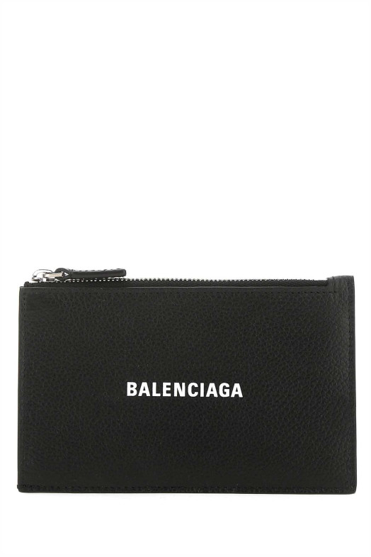 Чорний шкіряний картхолдер Black BALENCIAGA (6405351IZI3)