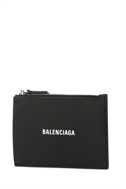 Чорний шкіряний картхолдер Black BALENCIAGA (6405351IZI3)