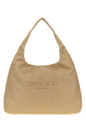 Сумка для покупок «Beach DMND» з золотистої рафії від JIMMY CHOO (BEACHDMNDHOBOLTYJ)
