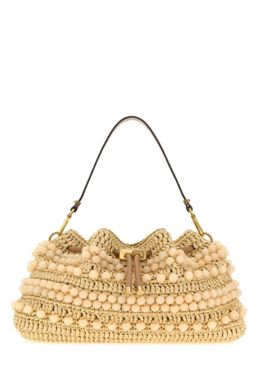 Средняя сумка Cinch из рафии JIMMY CHOO (BONBONBCKTEWRIC)