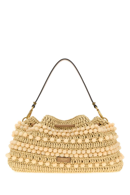 Средняя сумка Cinch из рафии JIMMY CHOO (BONBONBCKTEWRIC)