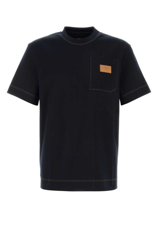 Black cotton t-shirt FENDI (FY0936B05I)