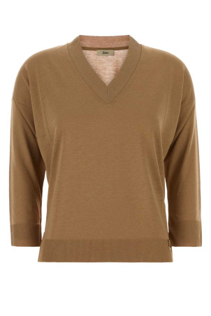 Футболка HERNO з суміші камелю та ліоцелю (JV000015D52056)