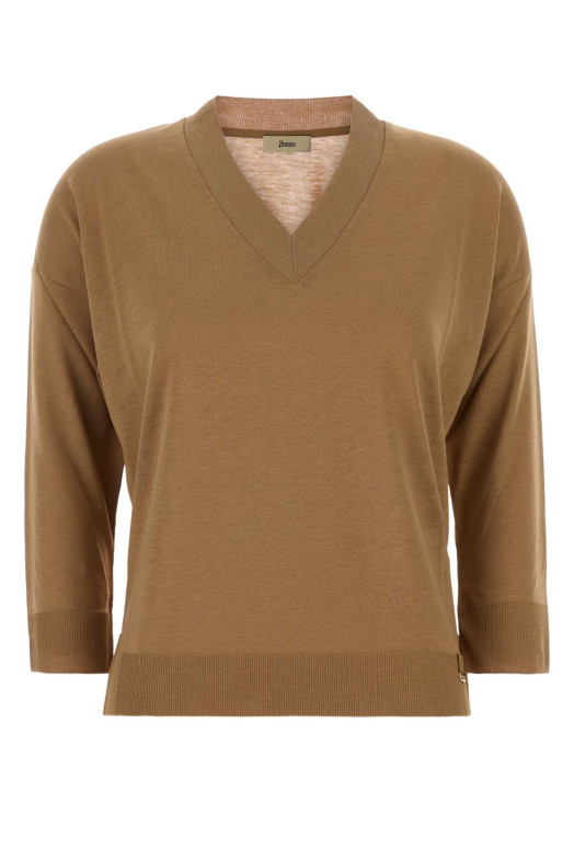 Футболка из смеси камеля и лиоцелла HERNO (JV000015D52056)