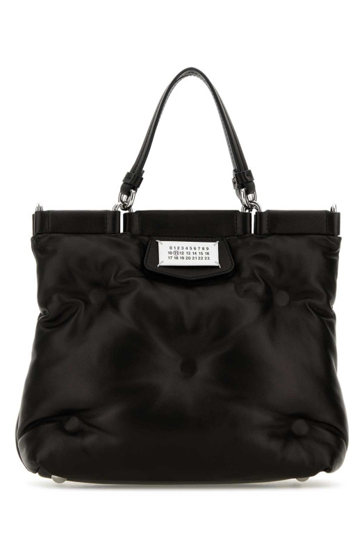 Невелика сумка для покупок Glam Slam з чорної шкіри наппа від MAISON MARGIELA (S56WD0133P4300)