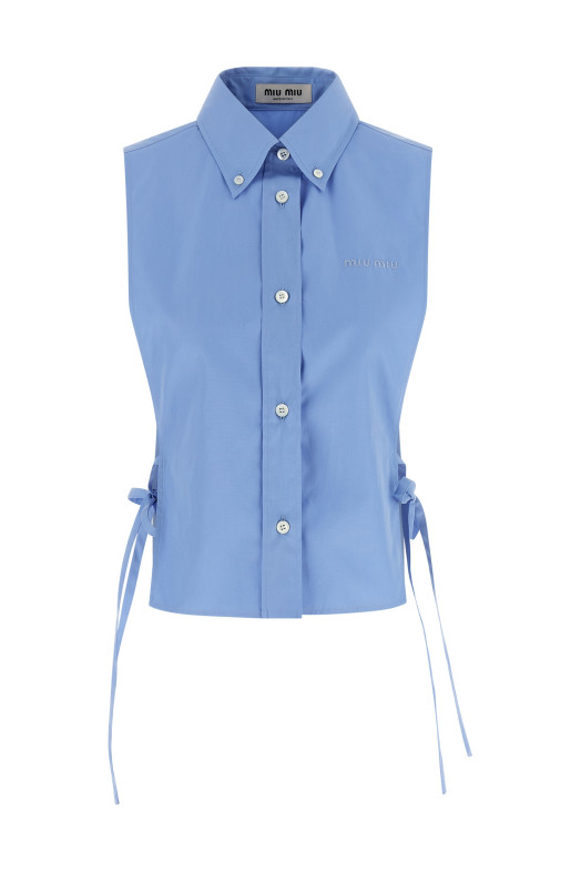 Рубашка-жилет СИНЯЯ MIU MIU MK2024SOOO19SEF0076