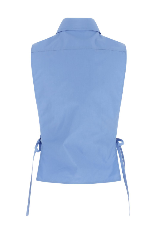 Рубашка-жилет СИНЯЯ MIU MIU MK2024SOOO19SEF0076