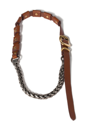 Намисто з металу та шкіри, різнокольорове MIU MIU 5IC3232G75F05HS