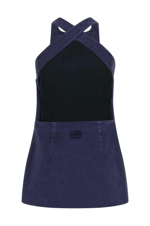 Рабочая одежда, синее платье MIU MIU MF6345SOOO19JYF0021