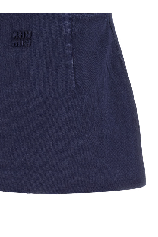 Рабочая одежда, синее платье MIU MIU MF6345SOOO19JYF0021