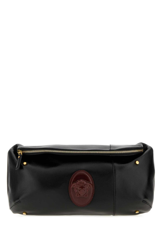 Поясная сумка Lou из черной кожи наппа VERSACE (10232581A17449)