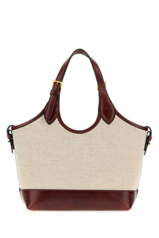Cappuccino canvas RiviÃ¨re handbag VERSACE (10243241A17864)