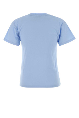 Голубая хлопковая футболка POLO RALPH LAUREN (211A12734)