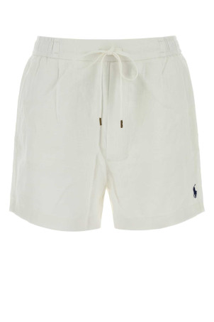 Білі лляні шорти-бермуди POLO RALPH LAUREN (211A12950)