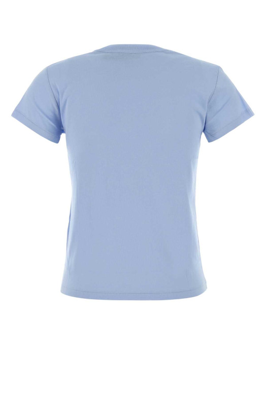 Голубая хлопковая футболка POLO RALPH LAUREN (211B14605)