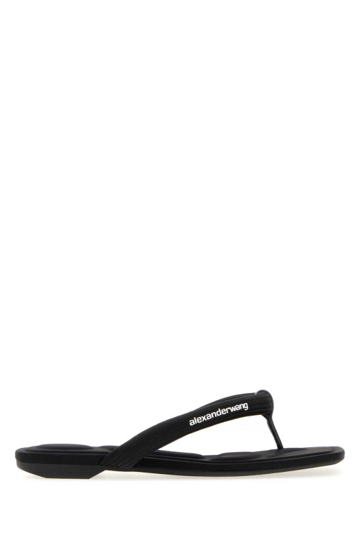 Черные тканевые тапочки-стринги Jenna от ALEXANDER WANG (30226S021)