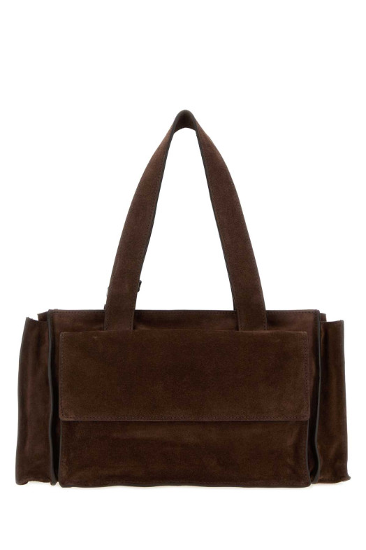 Dark brown suede Utilitaire shopping bag MIU MIU (5BG335VPOO2CSS)