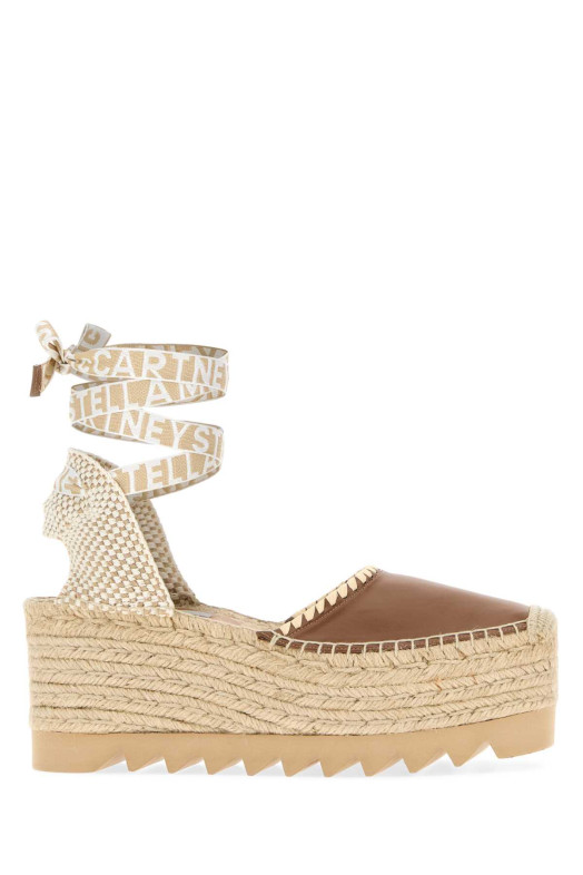 Brown alter mat Gaia wedges STELLA McCARTNEY (810665AP0280)