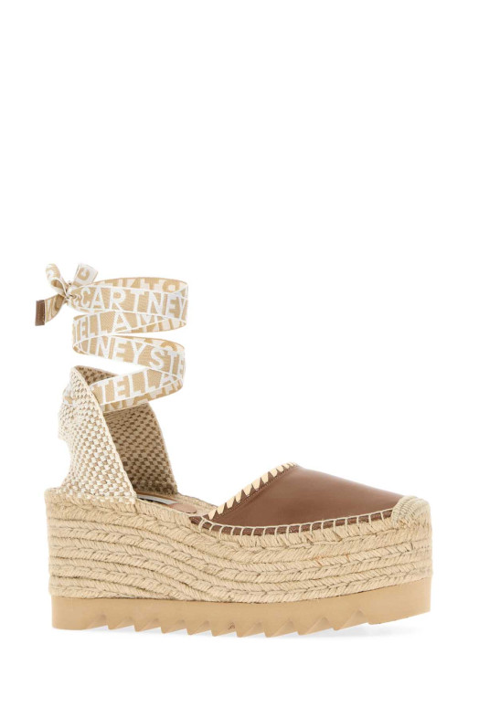 Brown alter mat Gaia wedges STELLA McCARTNEY (810665AP0280)
