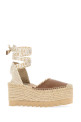 Brown alter mat Gaia wedges STELLA McCARTNEY (810665AP0280)