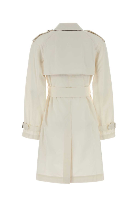 Тренч BURBERRY из хлопка цвета слоновой кости, модель Belgravia (8120673)