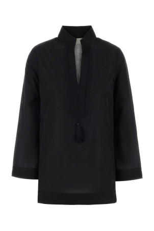 Чорна бавовняна блузка TORY BURCH (83308)