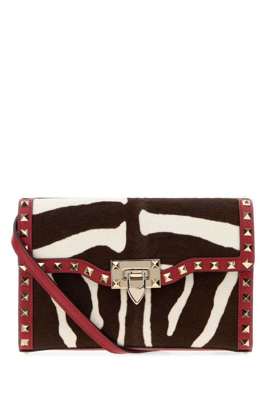 Printed calf hair Rockstud crossbody bag VALENTINO GARAVANI (8W0B0R43AWT)